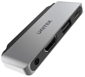 רכזת uHUB Q4 USB Typ-C D1034A UNITEK 