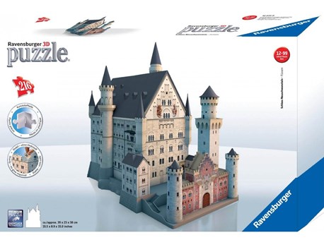 פאזל תלת-מימד 216 חלקים - ארמון ניושוונשטיין Ravensburger