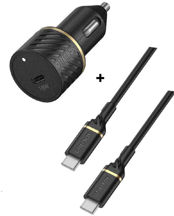 מטען לרכב  30W USB C 18W OtterBox