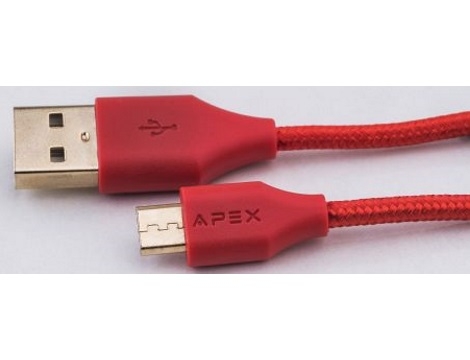 כבל סנכרון וטעינה MicroUSB USB  APEX