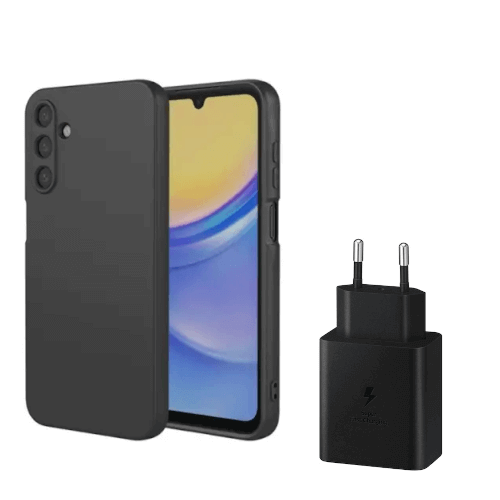 באנדל כיסוי + מטען 45W - שחור Samsung