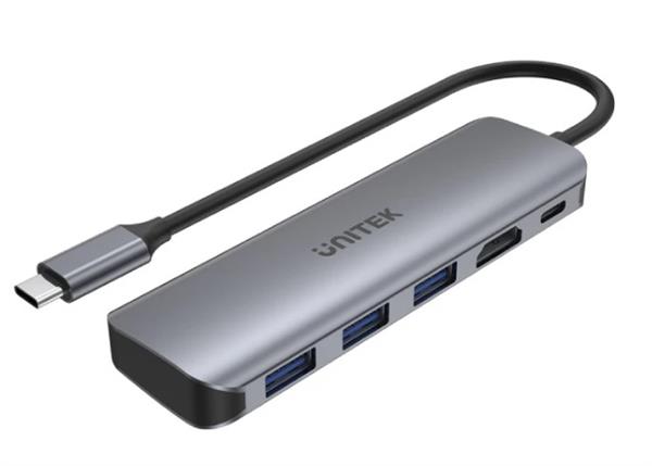 מתאם 5 ב-1 USB-C Hub UNITEK 