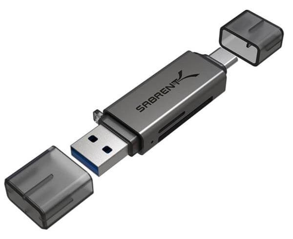 קורא כרטיסים USB 3.0 Type-C Sabrent
