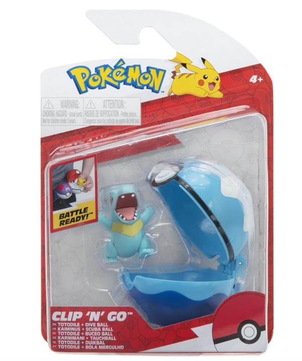 Clip 'N' Go  Totodile & Dive Ball W10 Jazwares