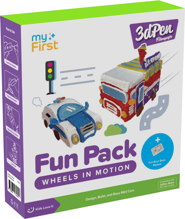 פילמנט לעט תלת מימד Wheels in motion myFirst