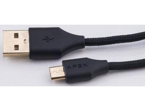 כבל סנכרון וטעינה MicroUSB USB  APEX