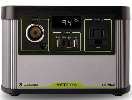 תחנת כח ניידת לכל מכשיר חשמלי YETI200X GoalZero