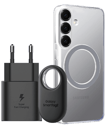 ערכת מכירה   S25 Smart Tag2 Black מטען 25W וכיסוי Samsung