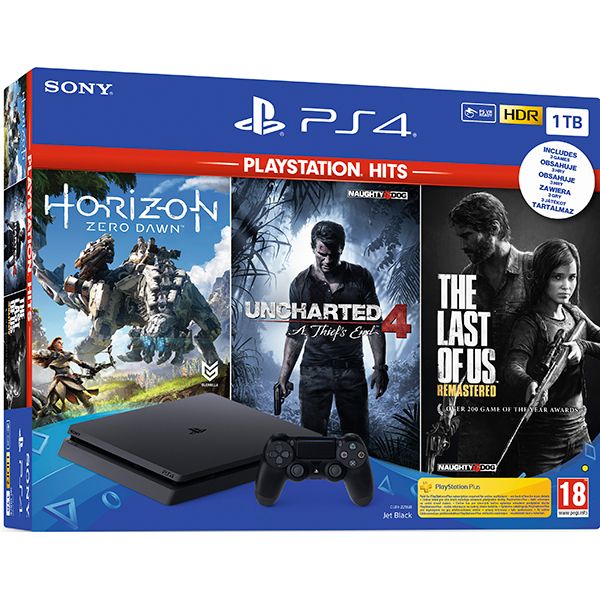 קונסולה Playstation 4 1TB  + שלושה משחקים Sony