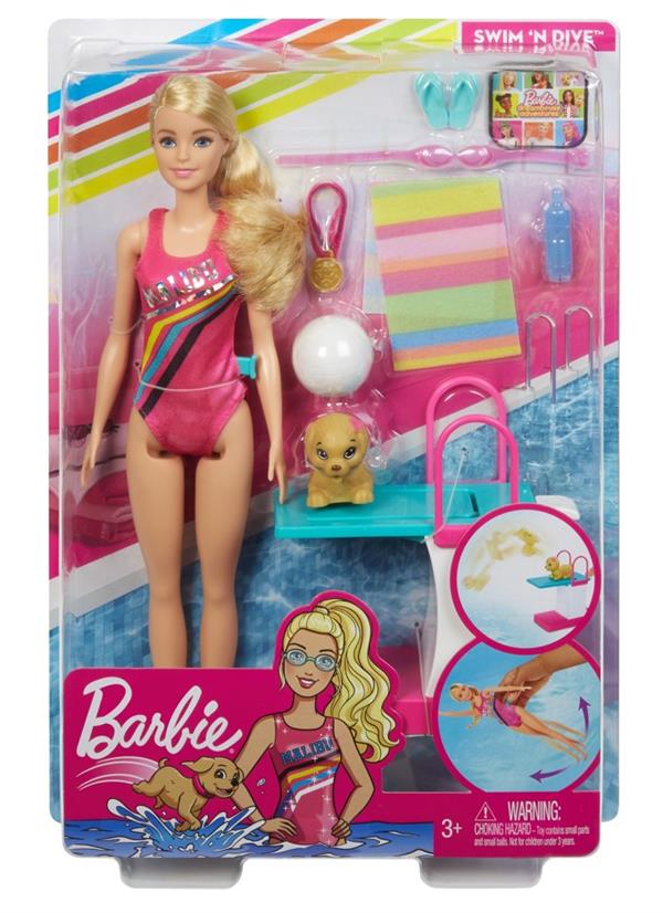 ברבי ספורט מארז שחיה וצלילה MATTEL