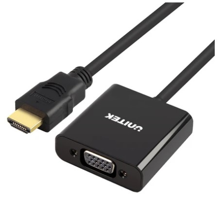 מתאם HDMI ל VGA כולל אודיו Y-6333 UNITEK 