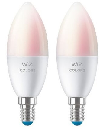 זוג נורות נר חכמות C37 E14 RGB Wiz