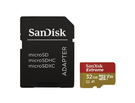 כרטיס זיכרון ומתאם  Micro-SD Extreme 32GB Sandisk
