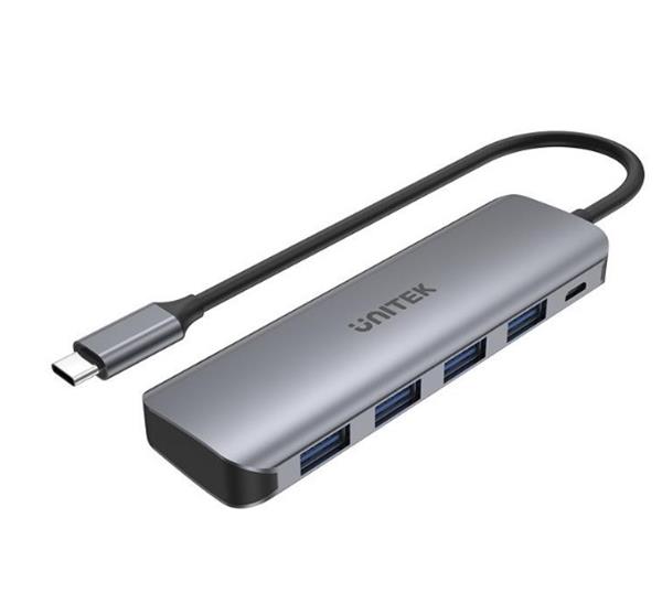 מתאם uHUB P5+ 5-in-1 USB-C Hub עם HDMI and 100W Power Type C Delivery UNITEK 