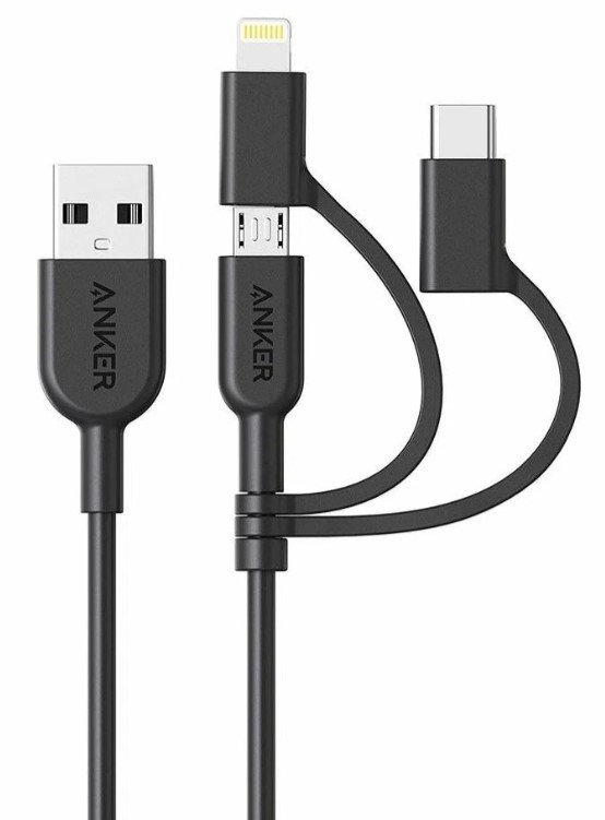 כבל 3 ב-1 Powerline II USB-A Anker