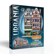 פאזל תלת-מימד 285 חלקים - נוף עירוני: בית-קפה Wrebbit 3D Puzzle
