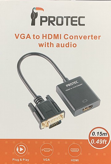 מתאם DM154 VGA to HDMI PROTEC