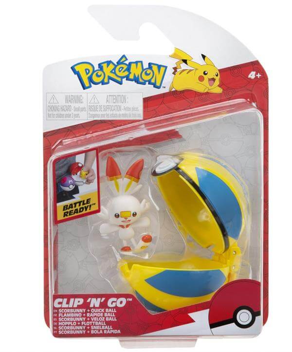 Clip 'N' Go Scorbunny & Quick Ball W10 Jazwares
