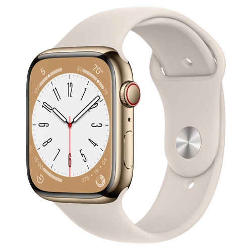 שעון חכם Watch Series 8 GPS + Cellular 45mm Stainless Steel Apple