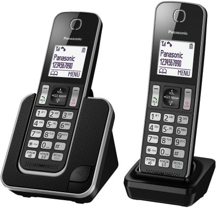 טלפון אלחוטי 2 שלוחות KX-TGD312MBB Panasonic