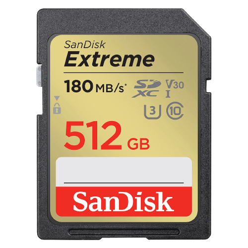 כרטיס זכרון SD Extreme 100/130MBS 256gb Sandisk