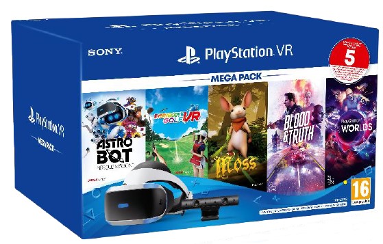 משקפי מציאות מדומה Playstation VR כולל מתאם ל-5 Mega Pack 3+5 Game Voucher +Camera PS4/5 Playstation - PS4