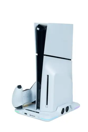 מעמד קירור אנכי עבור PS5 Slim  Vertical USB Cooling Fan Stand thumbnail