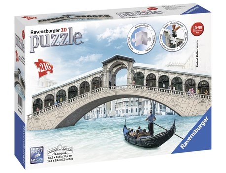 פאזל תלת - מימד 216 חלקים - גשר ריאלטו, וונציה Ravensburger