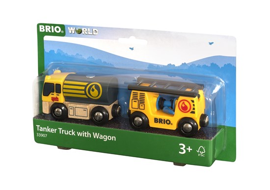 משאית מיכלית צהובה עם עגלה BRIO
