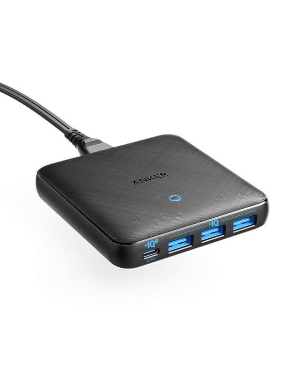 מטען 4 יציאות 3USB+USB-C 65W