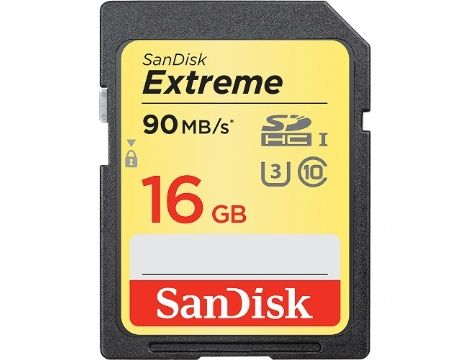 כרטיס זיכרון  SDXC Extreme SDHC 90mb/s 16 Sandisk
