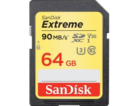 כרטיס זיכרון  SD Extreme V30 64GB Sandisk