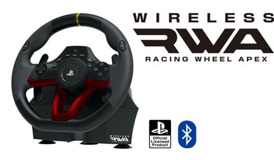 הגה ודוושות  Wireless Racing Wheel APEX for PS4/PC HORI