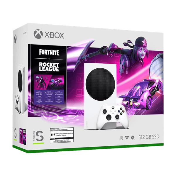 קונסולה לבנה ללא כונן XBOX Series S Fortnite EXP + Rocket Exp XBOX SERIES