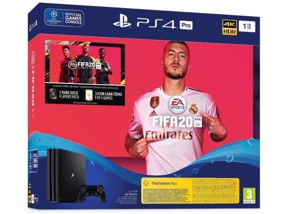 קונסולת Playstation 4 Pro 1TB + FIFA 20 + DLC Sony