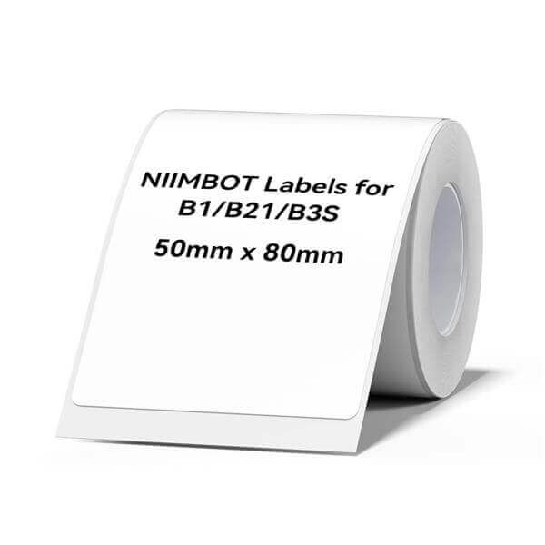 מדבקות שקופות בגודל של 80*50 מ"מ NIIMBOT
