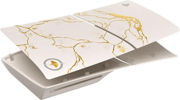 כיסוי מקורי ממותג לקונסולה PS5 Slim Blu-Ray/Digital Ghost of Yotei Gold Limited Edition Playstation - PS5