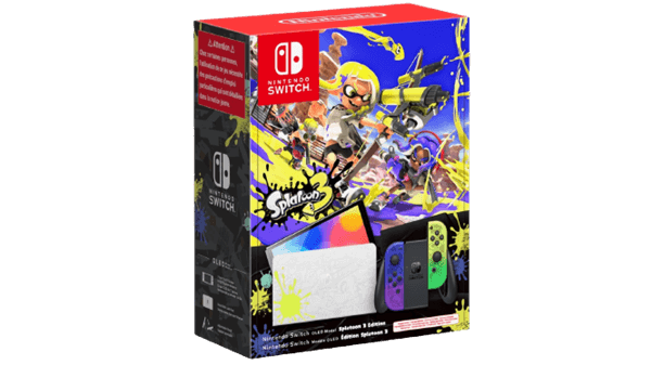 קונסולה ממותגת ללא משחק Nintendo Switch OLED Splatoon 3 Nintendo Switch