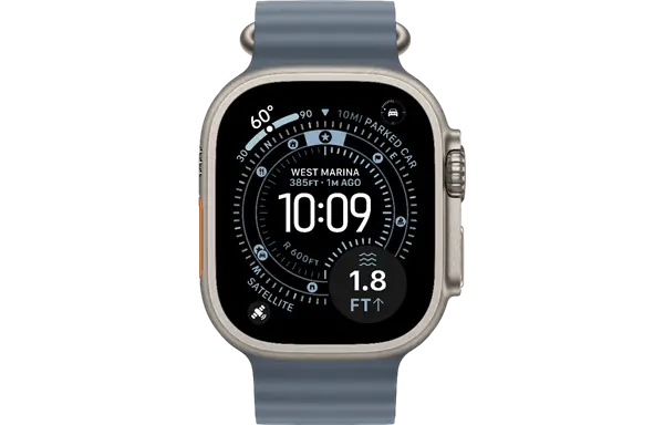 שעון חכם 49mm Watch Ultra 3 GPS+Cell Natural Titanium|Blue Ocean Band thumbnail