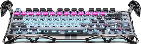 מקלדת גיימינג מכנית חוטית Mercury V75 Pro HE - Cyberpunk GravaStar