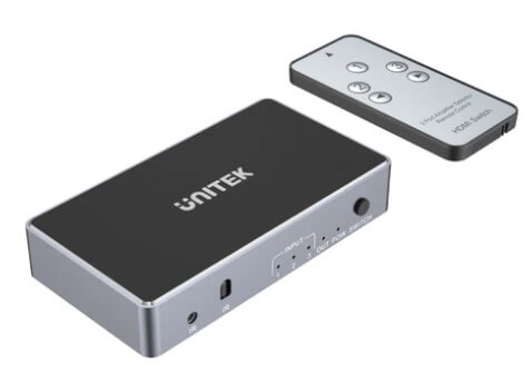 ממתג 3 ל-1 HDMI באיכות תצוגה 4K UNITEK 