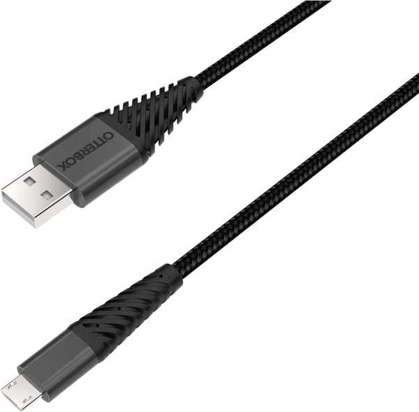 כבל טעינה ונתונים USB-A ל Micro USB - שחור - 2 מטר OtterBox