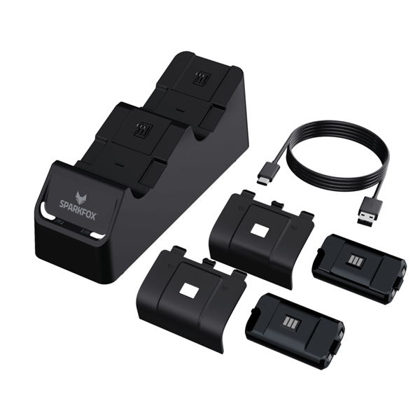 מטען עוצמתי לשני בקרים Dual Charging Station for Xbox Sparkfox 