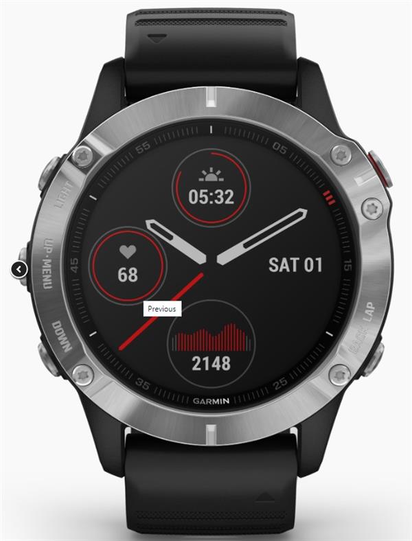 שעון חכם fenix 6 Pro Black GPS Garmin