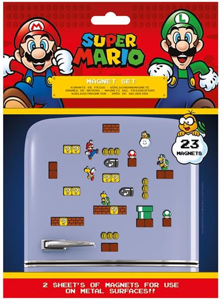 Super Mario (Mushroom Kingdom) Magnet Set Nintendo