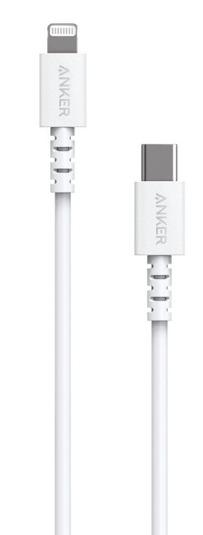 כבל לבן A8612G21 Powerline USB-C Lightning Anker