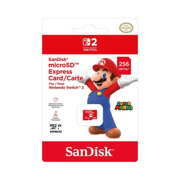 כרטיס זכרון 256GB MICRO SD EXPRESS עבור NINTENDO SWITCH 2 Sandisk
