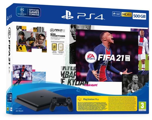 קונסולת Playstation 4 Slim 500GB + FIFA 21 + DLC Playstation - PS4