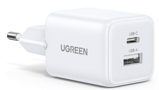 מטען קיר כפול 20W USB-C GaN 1A1C UGREEN