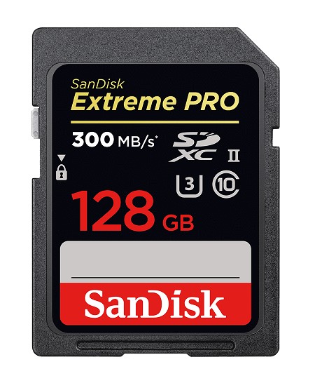 כרטיס זכרון 128GB Extreme Pro SDXC 300MB/s Sandisk